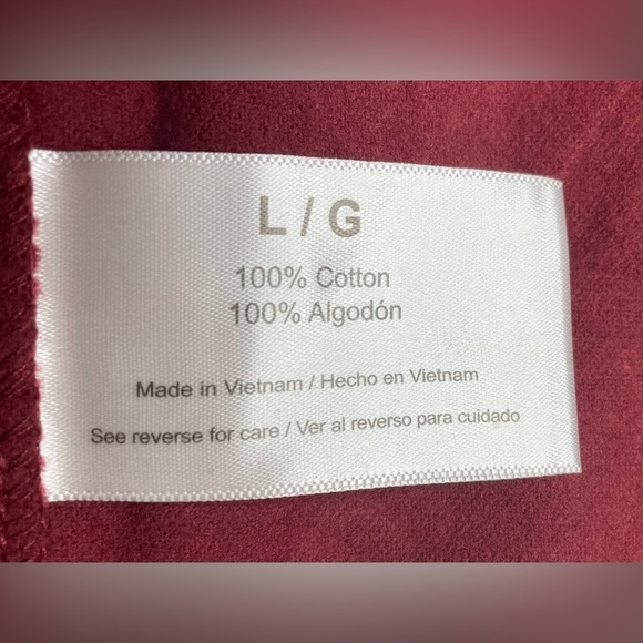 NWT Eddie Bauer Cotton Button Down Long Sleeve Shirt Size Large - Picture 5 of 8